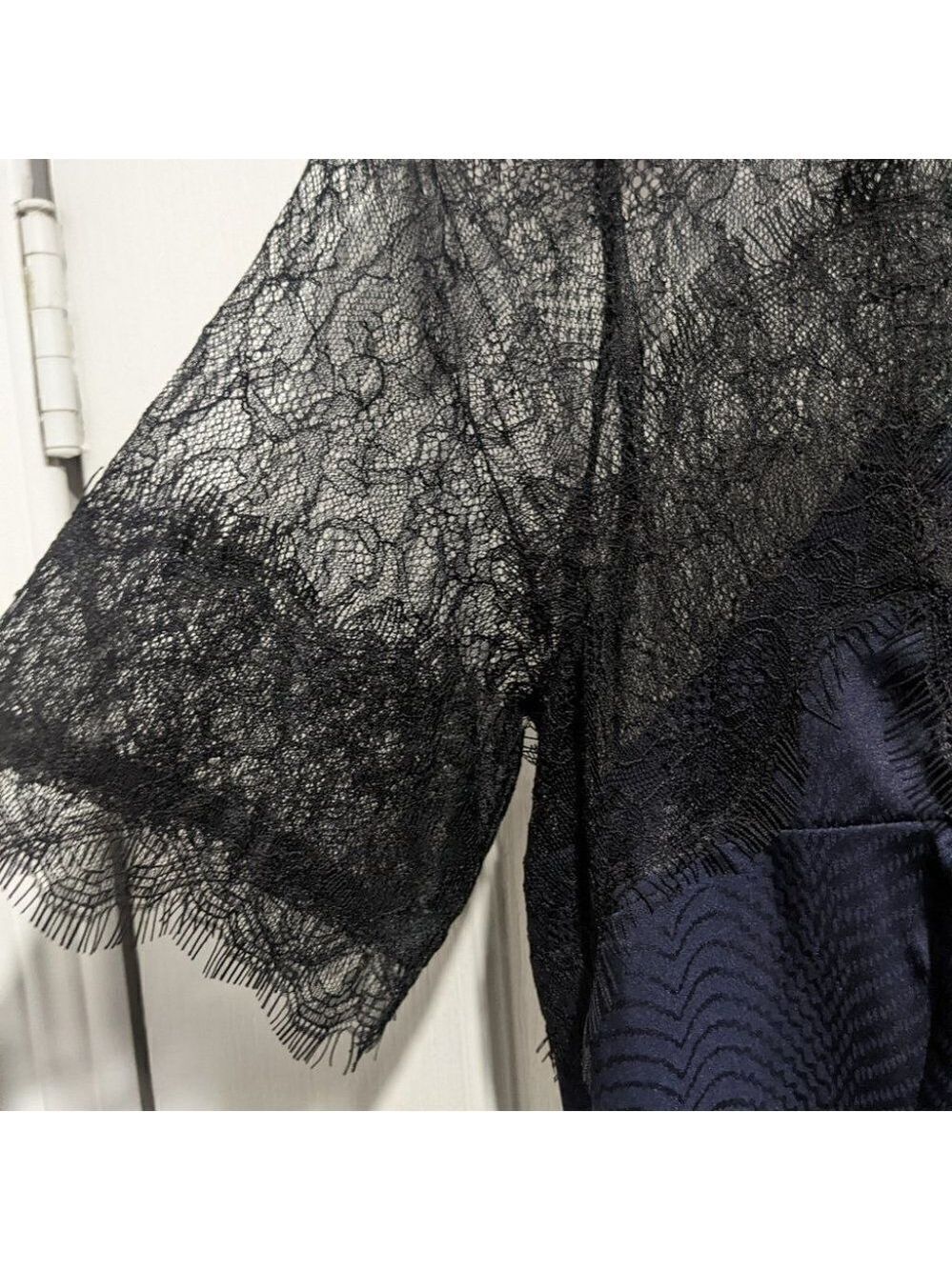 Nwt Foxiedox | Nixie Lace Wide Leg Illusion Neck Jumpsuit - Picture 10 of 15